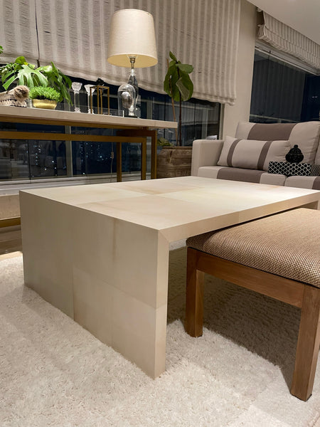 Coffee table real Goat parchment Vellum skin - MINIMALIST STYLE