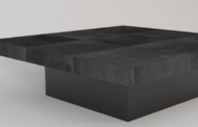 Coffee table BASIS real Goat parchment Vellum skin - MINIMALIST STYLE