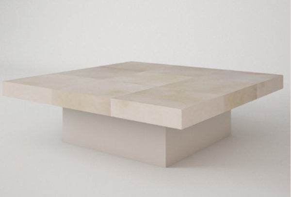 Coffee table BASIS real Goat parchment Vellum skin - MINIMALIST STYLE