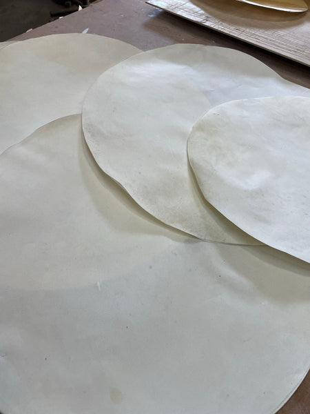 Goatskin Rawhide Drum Heads  Natural Unbleached Vellum Rounds for Frame Drums
