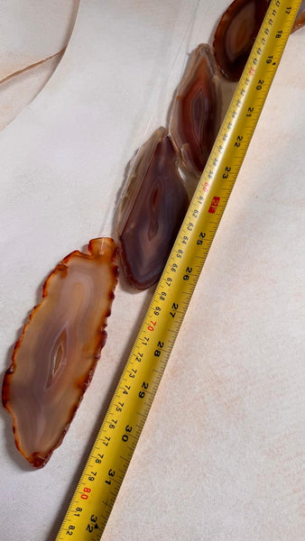 Large Agate Wind Chime, Natural Crystal Wind Chimes, Boho Garden Decor, Hanging Agate Slices, Outdoor Balcony Decor